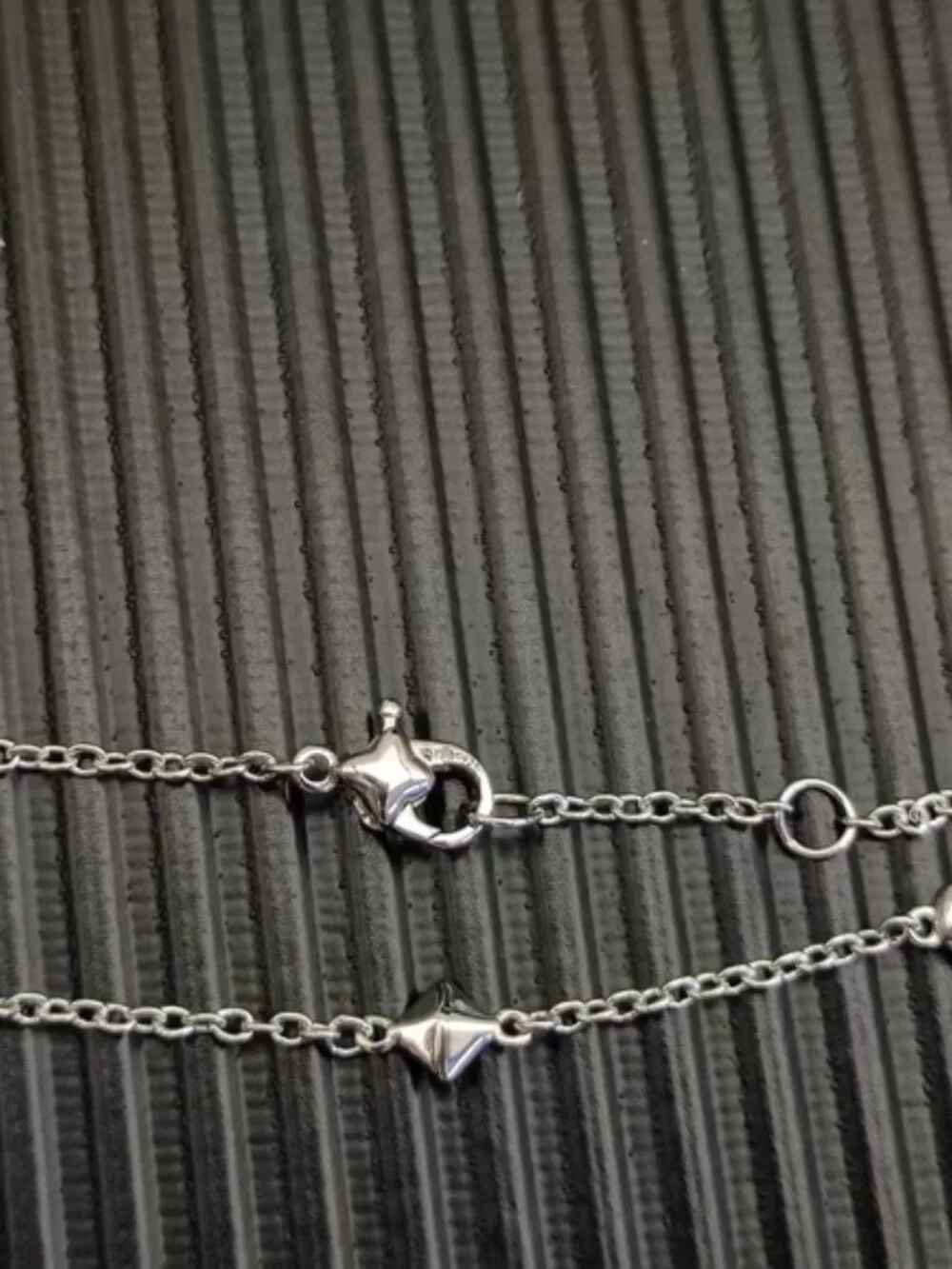David Yurman Silver Station Bracelet with White Gem Accents